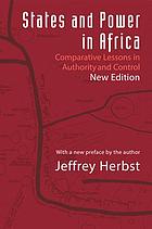 States and Power in Africa : Comparative Lessons in Authority and Control