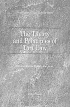 The theory and principles of tort law