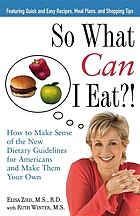 picture of book with title: So What can I eat?
