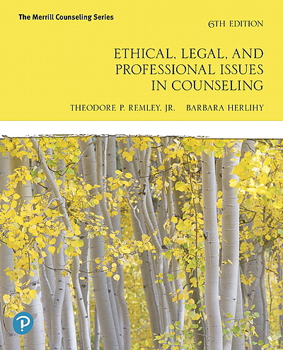 Ethical, Legal, And Professional Issues In Counseling | WorldCat.org