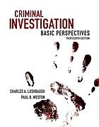 Criminal investigation : basic perspectives