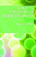 Guide to publishing a scientific paper