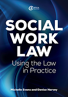book cover for Social Work Law Applying the Law in Practice.