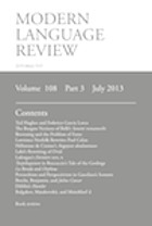 The modern language review : MLR : a quarterly journal devoted to the study of medieval and modern literature and philology