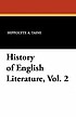 History of english literature, by Hippolyte A Taine